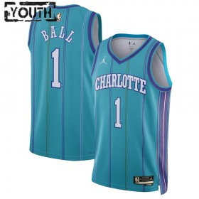 NBA Børn Trøje Charlotte Hornets LaMelo Ball 2023-24 Jordan Classic Edition Teal Swingman